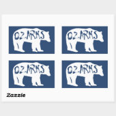 Sticker Rectangulaire Ozarks Bear (Feuille)