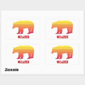 Sticker Rectangulaire Ozarks Bear (Feuille)