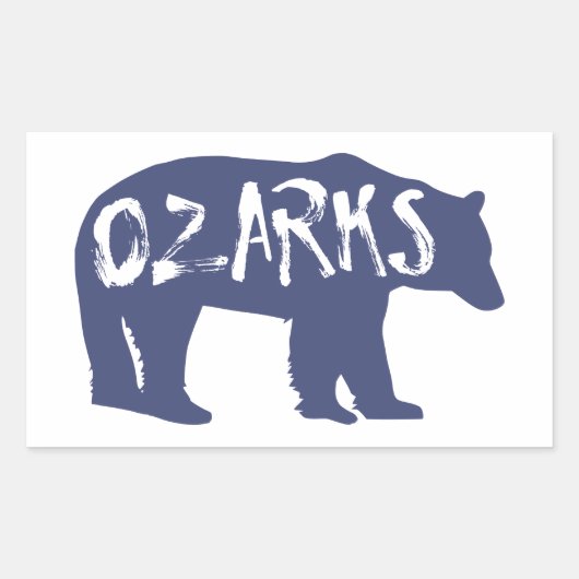 Sticker Rectangulaire Ozarks Bear (Devant)