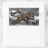 Sticker Rectangulaire P-61 Black Widow (Sac)