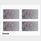 Sticker Rectangulaire © P Wherrell Magnifique clematis rose pâle (Feuille)