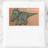 Sticker Rectangulaire Pachyrhinosaure Dinosaure (Sac)