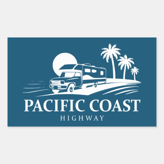 Sticker Rectangulaire Pacific Coast Highway Véhicule récréatif (Devant)