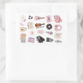 Sticker Rectangulaire pack d'autocollants de musique kawaii (Sac)