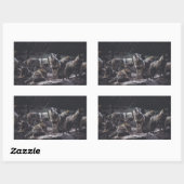 Sticker Rectangulaire Pack Wolf (Feuille)