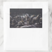 Sticker Rectangulaire Pack Wolf (Sac)