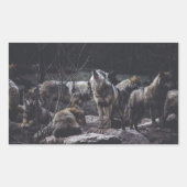 Sticker Rectangulaire Pack Wolf (Devant)