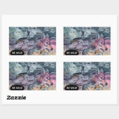 Sticker Rectangulaire Pack Wolf aquarelle (Feuille)