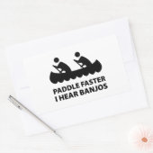 Sticker Rectangulaire Paddle plus vite j'entends Banjos (Enveloppe)