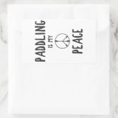 Sticker Rectangulaire Pagayer est ma paix (Sac)