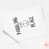 Sticker Rectangulaire Pagayer est ma paix (Enveloppe)