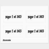 Sticker Rectangulaire Page 1 of 365 (Feuille)