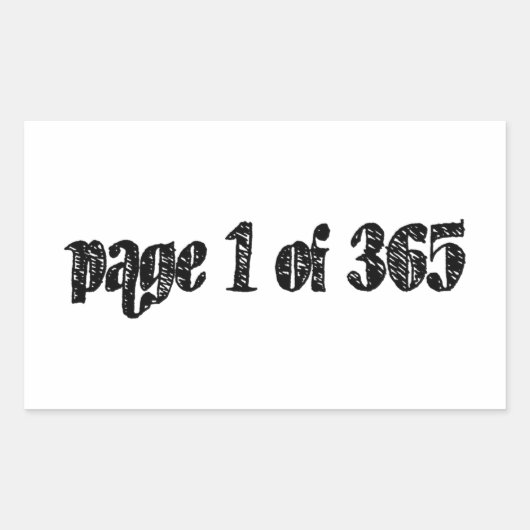 Sticker Rectangulaire Page 1 of 365 (Devant)