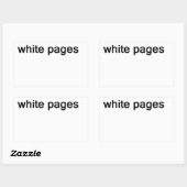 Sticker Rectangulaire pages blanches (Feuille)