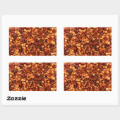 Sticker Rectangulaire Paillettes rouges de piment séché chaud (Feuille)