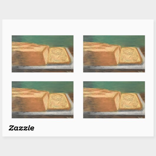 Sticker Rectangulaire Pain de banane (Feuille)