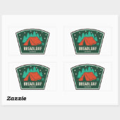 Sticker Rectangulaire Pain de pain sauvage Vermont Camping (Feuille)