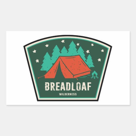 Sticker Rectangulaire Pain de pain sauvage Vermont Camping (Devant)