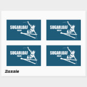 Sticker Rectangulaire Pain de sucre Mountain Maine Ski (Feuille)