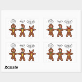 Sticker Rectangulaire Pain D'Épice Hommes Ma Jambe Blessé Vacances Recta (Feuille)