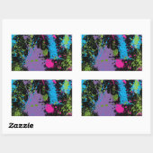 Sticker Rectangulaire Paint Splater (Feuille)
