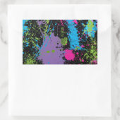 Sticker Rectangulaire Paint Splater (Sac)