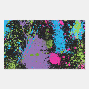 Sticker Rectangulaire Paint Splater