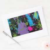 Sticker Rectangulaire Paint Splater (Enveloppe)