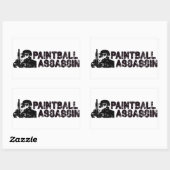 Sticker Rectangulaire Paintballing Assassin (Feuille)