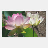 Sticker Rectangulaire Pair de Lotus (Devant)