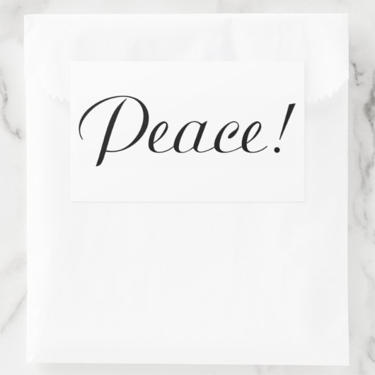 STICKER RECTANGULAIRE PAIX (Sac)