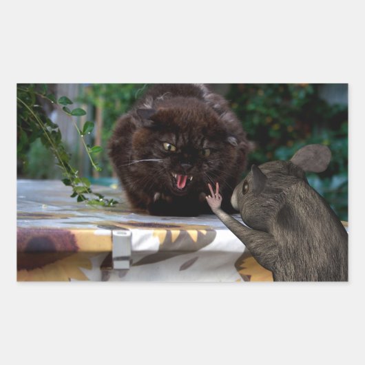 Sticker Rectangulaire Paix ! (Devant)