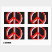 Sticker Rectangulaire Paix (Feuille)
