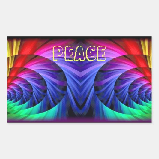 Sticker Rectangulaire Paix (Devant)