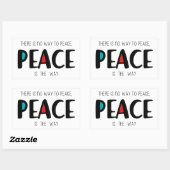 Sticker Rectangulaire Paix 2 (Feuille)