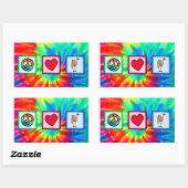 Sticker Rectangulaire Paix, Amour, Camels (Feuille)