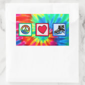 Sticker Rectangulaire Paix, amour, hockey (Sac)
