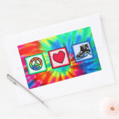 Sticker Rectangulaire Paix, amour, hockey (Enveloppe)