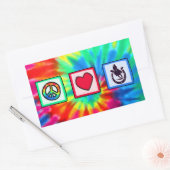 Sticker Rectangulaire Paix, Amour, Rodéo (Enveloppe)