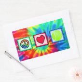 Sticker Rectangulaire Paix, amour, tennis (Enveloppe)