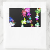 Sticker Rectangulaire "PAIX" dans l'art des fleurs Imprimer (Sac)