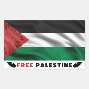 Sticker Rectangulaire Paix du Melon pour la Palestine libre