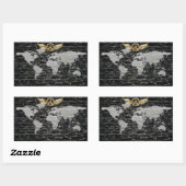 Sticker Rectangulaire Paix mondiale (Feuille)