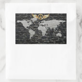 Sticker Rectangulaire Paix mondiale (Sac)