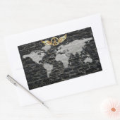 Sticker Rectangulaire Paix mondiale (Enveloppe)