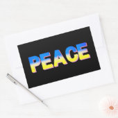 Sticker Rectangulaire PAIX pour l'Ukraine Anti-guerre ukrainienne Pas de (Enveloppe)