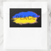 Sticker Rectangulaire PAIX pour l'Ukraine Anti-guerre ukrainienne Pas de (Sac)