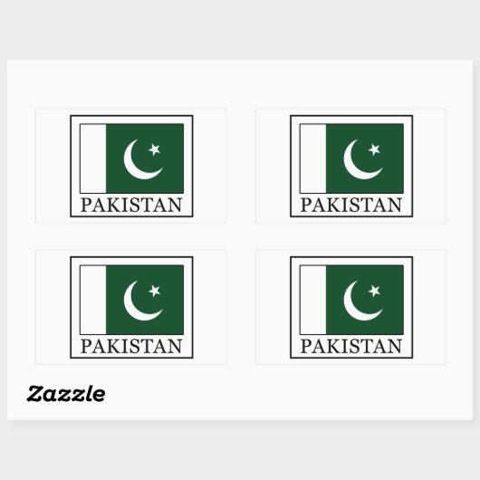 Sticker Rectangulaire Pakistan (Feuille)
