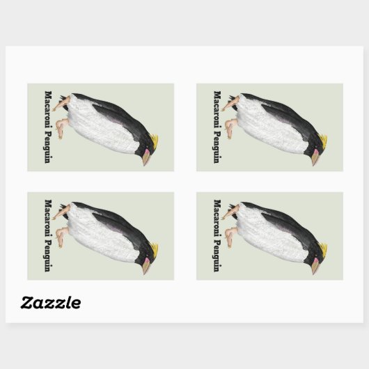 Sticker Rectangulaire Palaeeudyptes Pingouin disparu (Feuille)