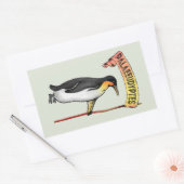 Sticker Rectangulaire Palaeeudyptes Pingouin disparu (Enveloppe)